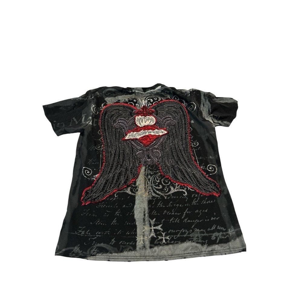 J. Steger XL Men's T Shirt  Black Gray Red‎ Silver   Luxe Premium Street
